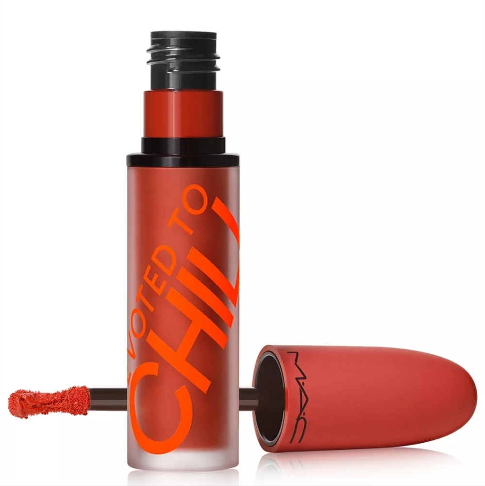 🌺Mac Devoted To Chili Chilis Crew Powder Kiss Liquid Lipstick - Picture 2 of 6